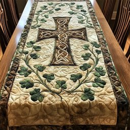 Cross In Clover Garden WY2802021CL Quilted Table Runner