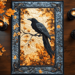 Crow In Autumn WY0901126CL Quilted Table Runner