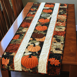 Autumn Pumpkins XR1209004CL Quilted Table Runner