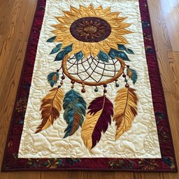 Sunflower Dreamcatcher WY2802089CL Quilted Table Runner