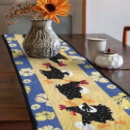Chicken WJ1008049WQ Quilted Table Runner