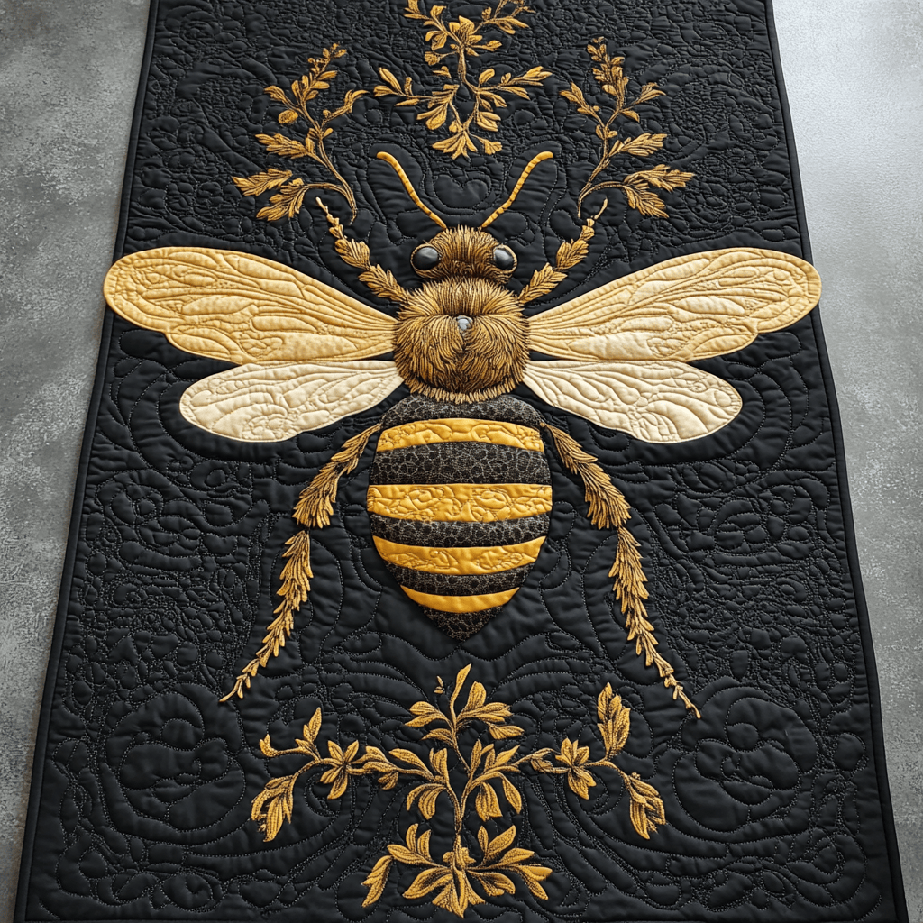 Bee Lovers XR2309033CL Quilted Table Runner