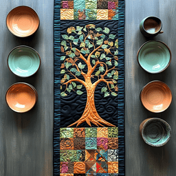 Tree Of Life Journey WN0310071CL Quilted Table Runner