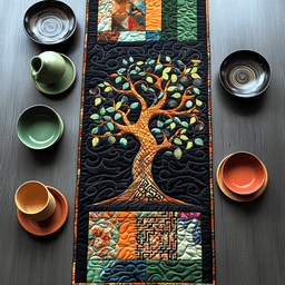 Tree Of Life Harmony WN0310069CL Quilted Table Runner