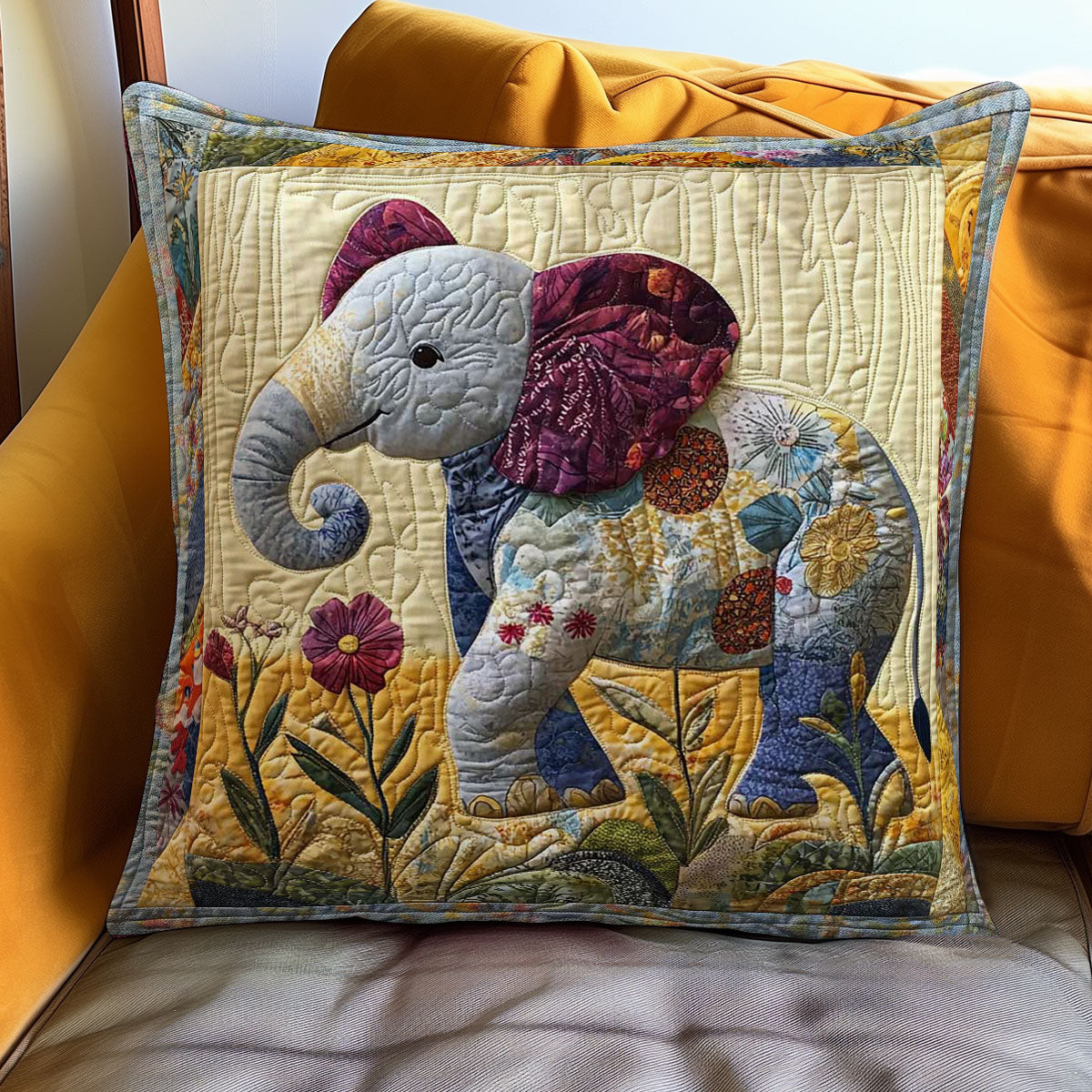 Elephant Cute WN0108001CL Quilt Pillow Case