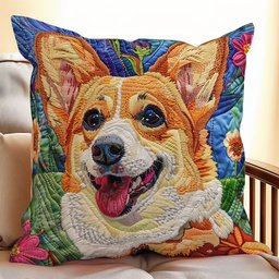 Cute Corgi XR1607010CL Quilt Pillow Case
