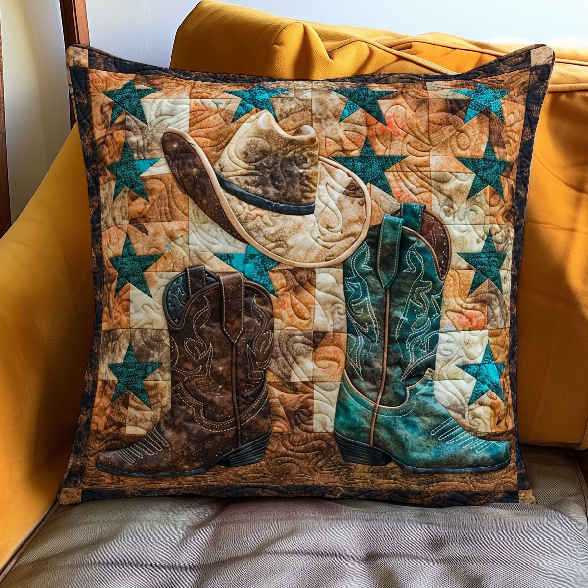 Cowboy Boots XR1607009CL Quilt Pillow Case