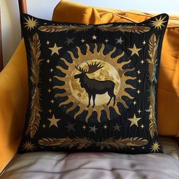 Moose Native American WJ1707026CL Quilt Pillow Case