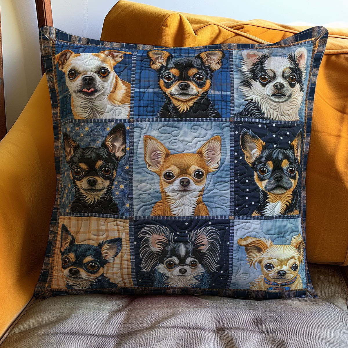 Little Chihuahua WJ2207048CL Quilt Pillow Case