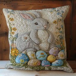 Rabbit And Easter Egg WY0502107CL Quilt Pillow Case