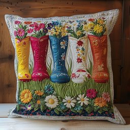 Flower Boots WY2612098CL Quilt Pillow Case