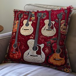 Guitar WY0912091CL Quilt Pillow Case
