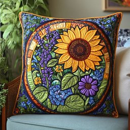 Yellow Sunflowers WT1403047CL Quilt Pillow Case