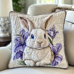 Rabbit Violet WT1403041CL Quilt Pillow Case