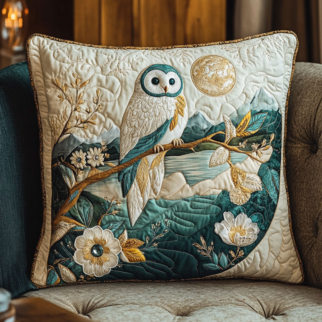 Owl Golden Branch WT0703036CL Quilt Pillow Case