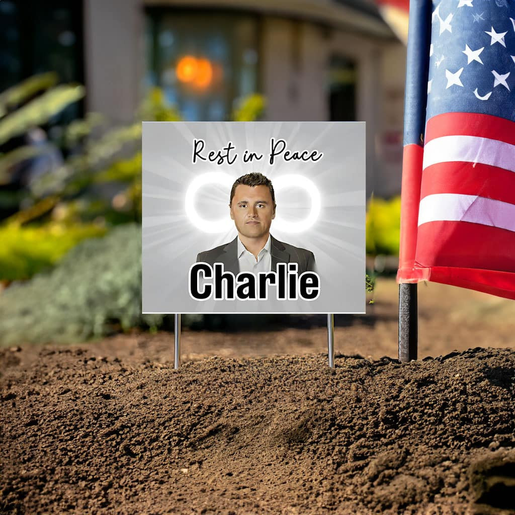 Rest In Peace Charlie Kirk Yard Sign Charlie Kirk Merch Freedom Lawn ...