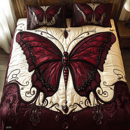 Enchanted Wings Quilt Bedding Set King Size Comforter Sets Best Birthday Gift for Mom
