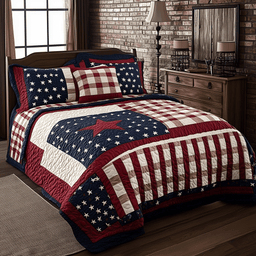 Classic Patriotic Quilted Bedding Set Bedspreads King Patriotic Gift for Mother