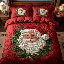 Santa Cheer Quilt Bedding Set Bedroom Sets Queen Christmas Presents For Mother In Law
