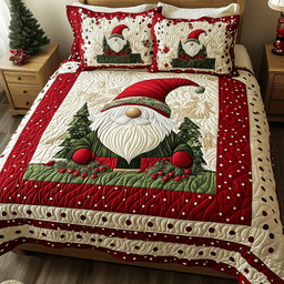 Christmas Gnome Quilted Bedding Set Bedroom Sets Queen Christmas Presents For Mum