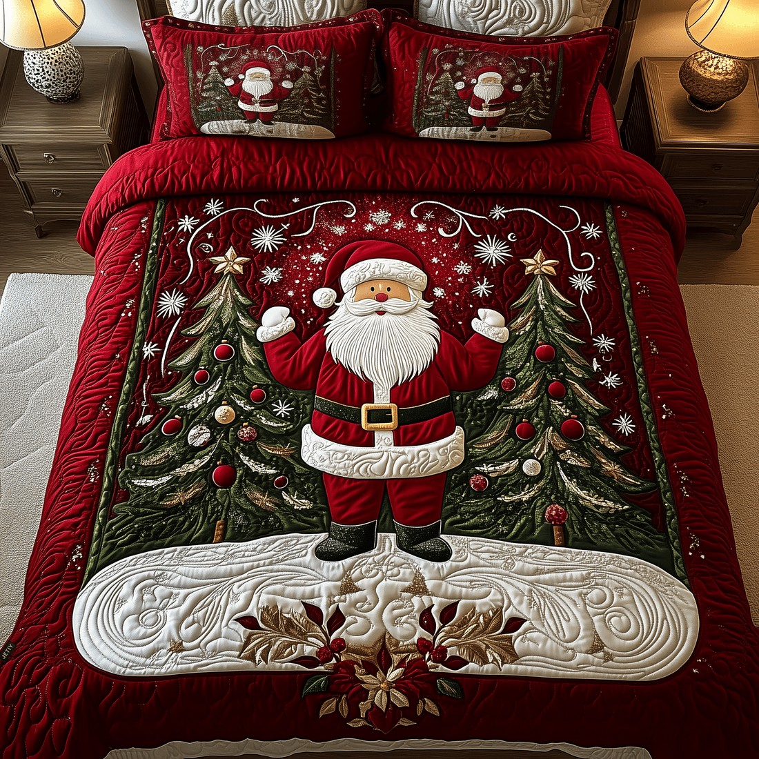 Alpine Glow Quilt Bedding Set Christmas Bedding King Christmas Presents For Your Family