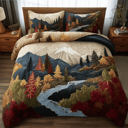 Rustic Autumn Quilted Bedding Set Duvet Covers King Gift for Mom Birthday