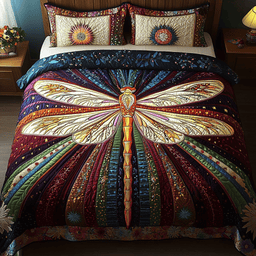 Mystic Dragonfly Couple Quilt Bedding Set King Comforter Sets Unique Gift for Dragonfly Lovers