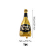 2025 balloon new year balloon set, happy new year banner, wine glass, new year leaf balloons for new year party decoration