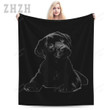 Blanket Black Lab Labrador Retriever-limited addition