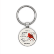 1pc Glass Dome Northern Cardinal Keychains For Men Women