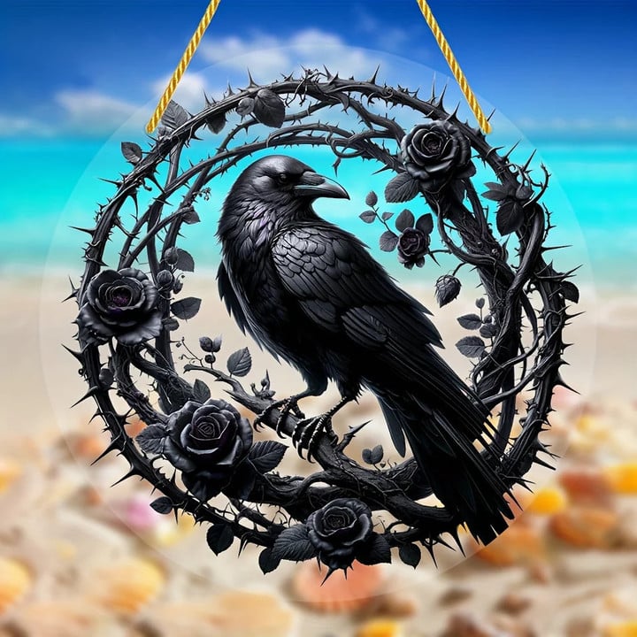 Boho-Chic Crow Acrylic Decor-Sunshine Catcher window Decor,porch,Wall,Home,Room Decor