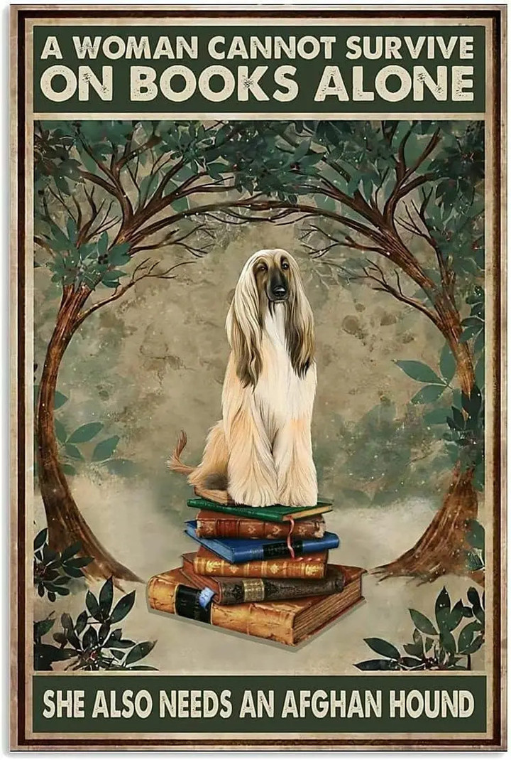 Afghan Hound Metal Sign