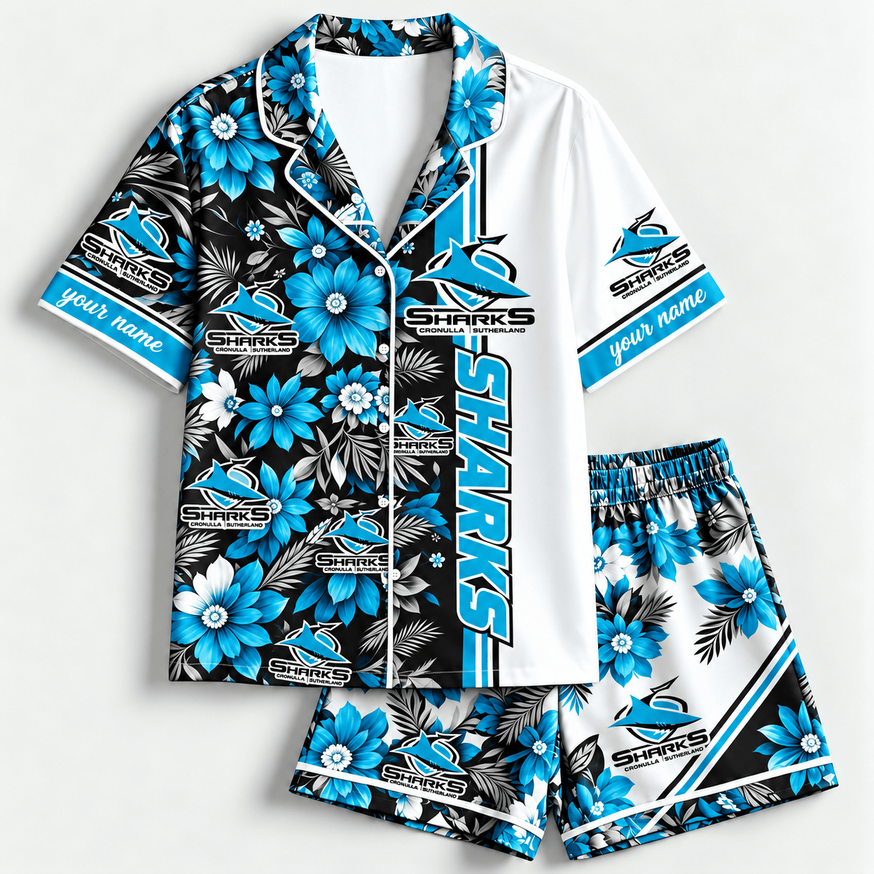 Cronulla-Sutherland Sharks NRL Pajamas shirt