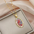 Fashionable Christmas Cardinal Bird Pendant Necklace