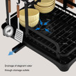 2-Tier Dish Rack with Drain Basket