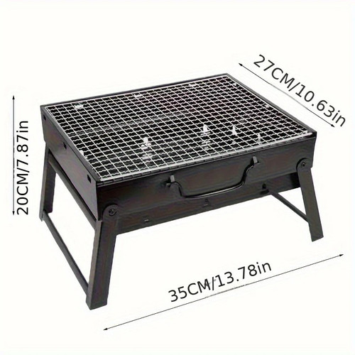 Portable BBQ Charcoal Grill Stainless Steel Small Mini BBQ Tool Kit Outdoor Cooking