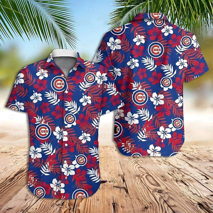 Chicago Cubs Floral Tropics Hawaiian Shirt MLB