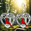 Red Cardinal Bird Earrings.