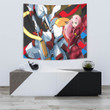 Darling In The Franxx Anime Tapestry | Zero Two Red Bodysuit Driving Strelizia Tapestry Home Decor