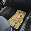 Guinea Pig Pattern Print Design  Front And Back Car Mats