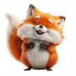 2D Flat Acrylic Cute Fox Key Rings