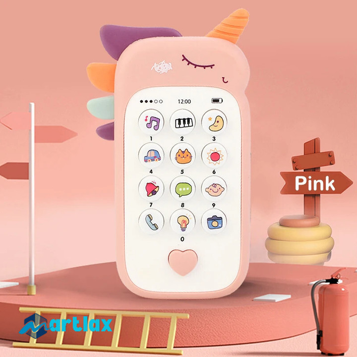 Cute Baby Phone Toy - Teether, Musical Voice & Early Educational Learning Machin