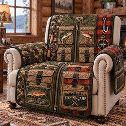 Fishing Vest Quilted Sofa Cover Home Decor Accessories Christmas Presents For Him