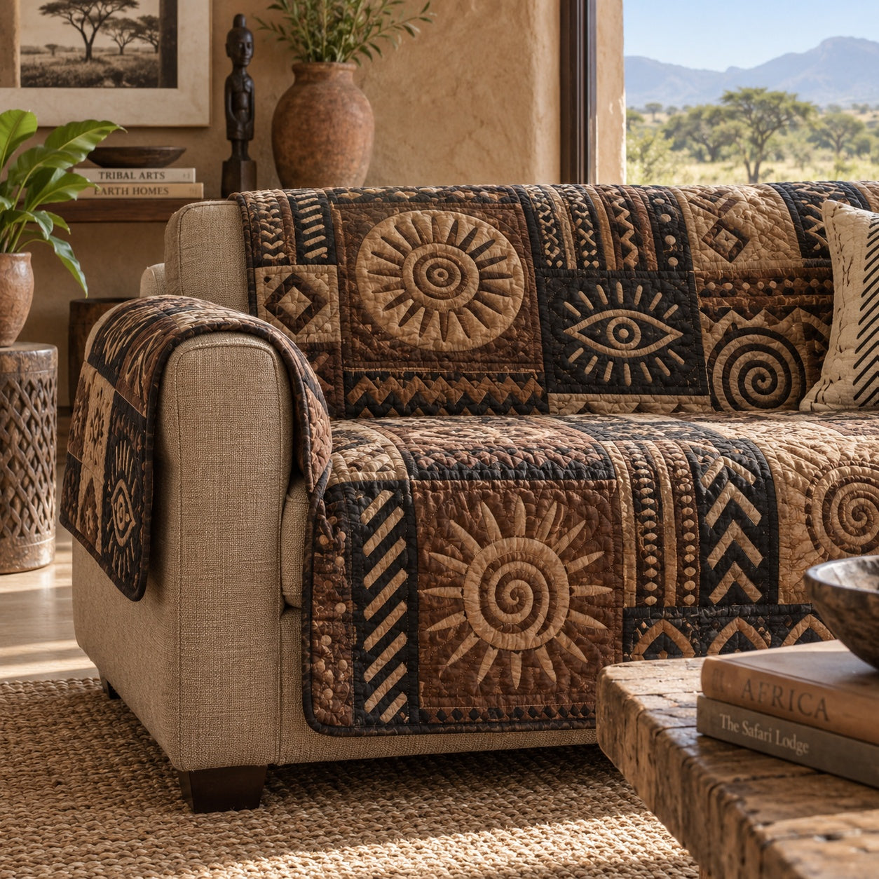 Kalahari Sun Quilted Sofa Cover Quilted Couch Cover Gift For The Holiday Season