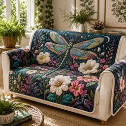 Twilight Flora Glider Quilted Sofa Cover Festive Quilted Sofa Cover Christmas Presents