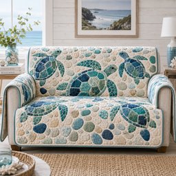 Loggerhead Marine Drift Quilted Sofa Cover Xmas Quilted Sofa Cover Secret Santa Gifts