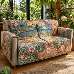 Rose Garden Skimmer Quilted Sofa Cover Xmas Quilted Sofa Cover For Cozy Living Rooms