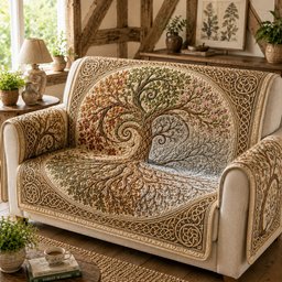 Equinox Temporal Grove Quilted Sofa Cover Quilted Sofa Protector For Christmas Season