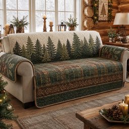 Evergreen Earth Quilted Sofa Cover Quilted Couch Protector Secret Santa Gifts