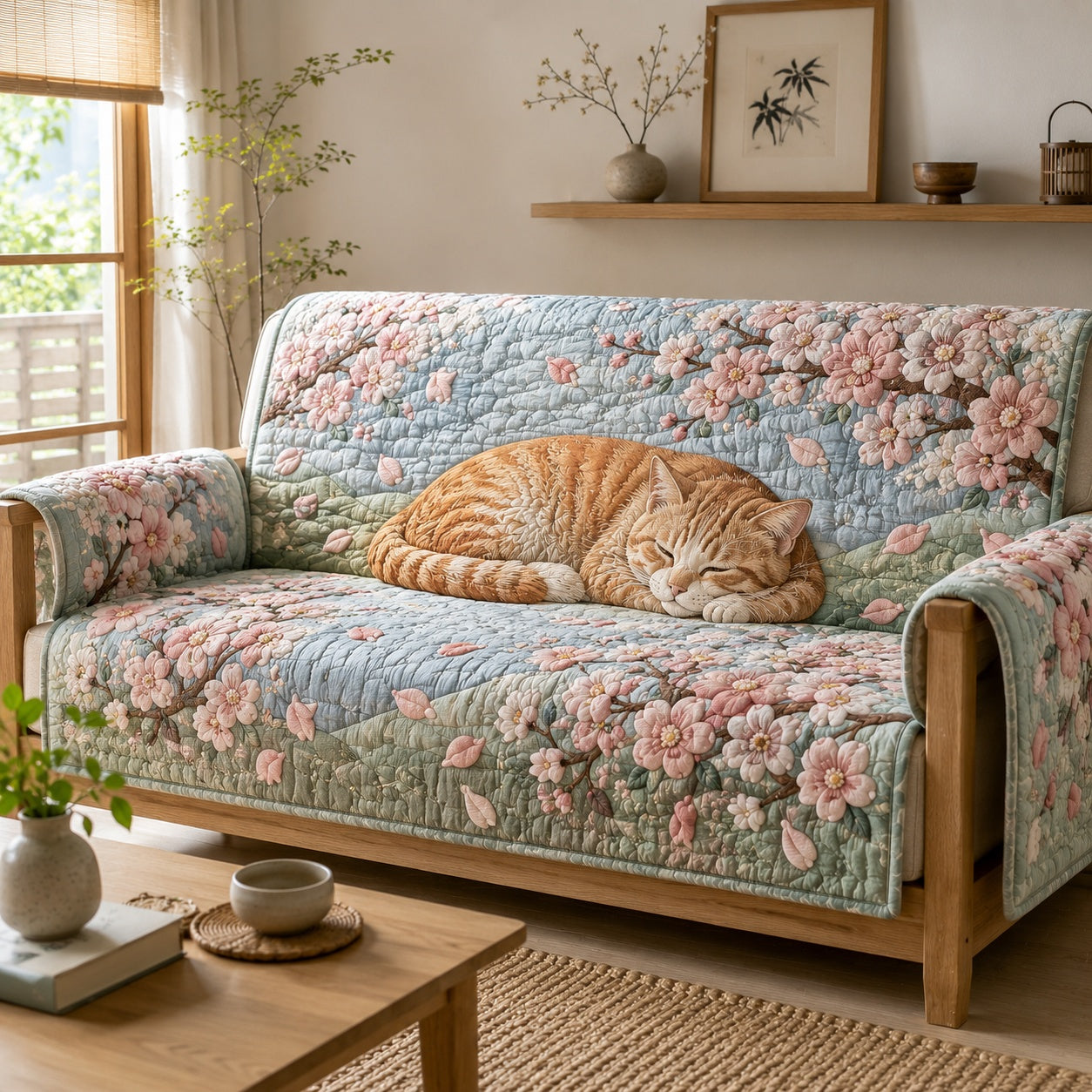 Sakura Whisker Drift Quilted Sofa Cover Xmas Couch Cover Christmas Ideas For Her